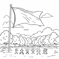 American Flag Coloring Page