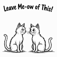 The Words Leave Meow Of This On The Top Of Page A... Coloring Page