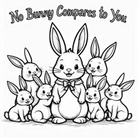 The Words No Bunny Compares To You On The Top Of... Coloring Page