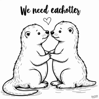 The Words We Need Eachotter On The Top Of Page Two... Coloring Page