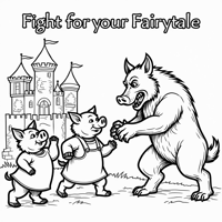 The Words Fight For Your Fairytale On The Top Of... Coloring Page