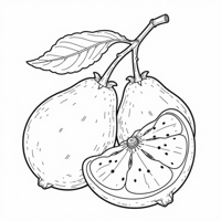 Indonesian Starfruit Coloring Page
