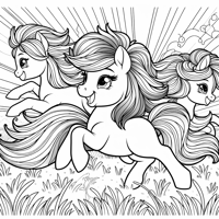 Pink Pony Club Coloring Page