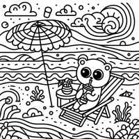 Create Me A Pokemon Drinking Iced Coffee On A... Coloring Page