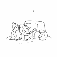 A Creative Penguin Coloring Page