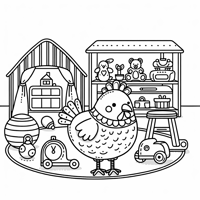 The Words Welcome To The Chicken Room 2024 Coloring Page
