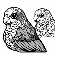 Green Cheek Conure Coloring Page