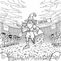 Soccer Wizard Mexican Coloring Page