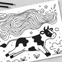 The Cow Jumped Over The Moon Coloring Page