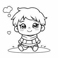 Draw A Picture Of A Child Coloring Page