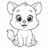A Baby Animal Coloring Page