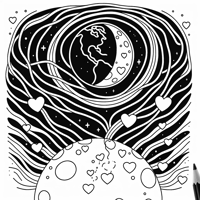 Love You To The Moon And Back Coloring Page