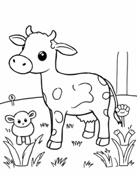 Animal Life On The Farm Coloring Page