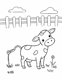 Animal Life On The Farm Coloring Page