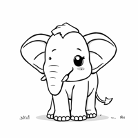 Elephant In The Park Coloring Page