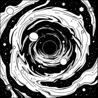 Supermassive Black Hole Coloring Page