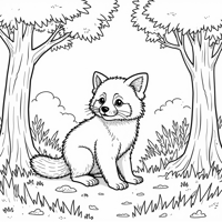 Small Picture Of A Red Panda's Body Coloring Page