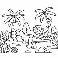 Make A Coloring Page Of Dinosaurs For Kids Coloring Page