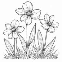 An Image Of Spring Coloring Page