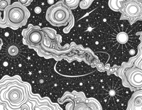 Galaxy Coloring Page