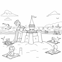 Princess Belle And Princess Mulan Are Playing On... Coloring Page