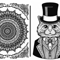 Mandala Image Of A Cat Senator Coloring Page
