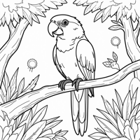 Parrot Coloring Page