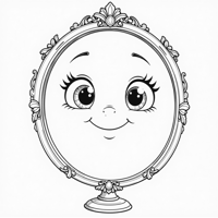 A Big Fancy Mirror Coloring Page