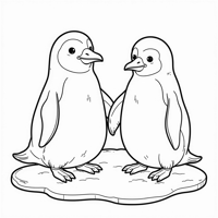 Color Each Penguin A Different Color Introducing... Coloring Page