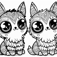Cute Axelito Bold Lines Coloring Page