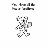 The Words You Have All Of The KoalaFacations On... Coloring Page