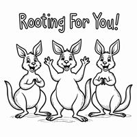 The Words Rooting For You On The Top Of Page... Coloring Page