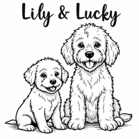 The Words Lily Lucky On The Top Of Page A Small... Coloring Page