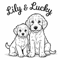 The Words Lily Lucky On The Top Of Page A Small... Coloring Page