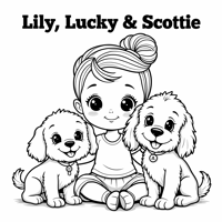 The Words Lily Lucky Scottie On The Top Of Page A... Coloring Page