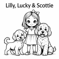 The Words Lily Lucky Scottie On The Top Of The... Coloring Page