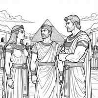 Ancient Civilization Leaders Like Cleopatra Julius... Coloring Page