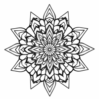 A Geometric Pattern Using Shapes Coloring Page