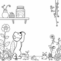 Lion On Tiptoes Reaching For Slime On Top Shelf Coloring Page