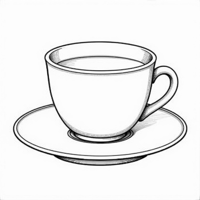 A Vibrant Red Heartshaped Coffee Cup Filled With... Coloring Page