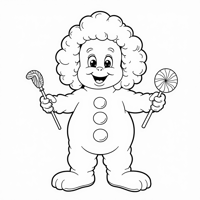Oompa Loompa With Candy Coloring Page
