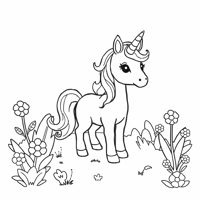 Unicorn In The Mist A Mysterious Morning Scene... Coloring Page
