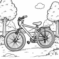 Colorful Bike Park Coloring Page