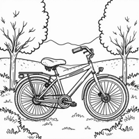 Colorful Bike Park Coloring Page