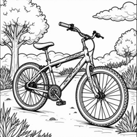 Colorful Bike Park Coloring Page