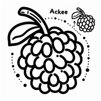 Ackee Fruit Coloring Page