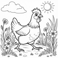 Chicken Feet Coloring Page