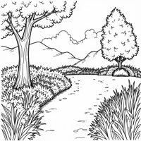 A Nice Garden Coloring Page