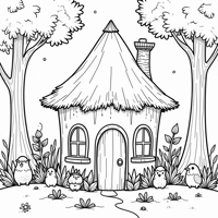 A Fairy House Coloring Page