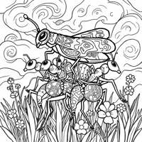 Please Create An Image Of An Ant Carrying A... Coloring Page